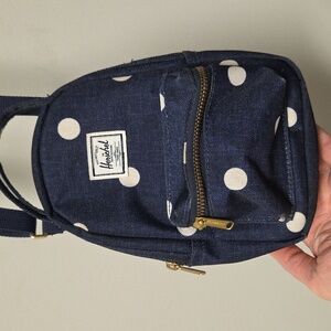 Herschel Supply Company Mini / Small Nova Backpack, Navy Blue Polka Dot!
